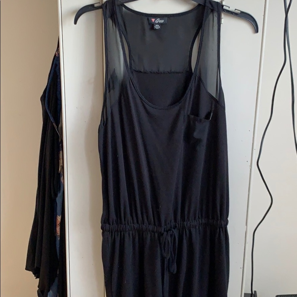 Black racer back Guess dress